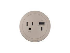 LEGRAND-WIREMOLD ROUND FPC 1 OL USB NICKEL 10FT