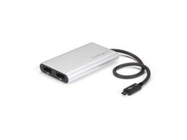 Thunderbolt 3 to 2x DisplayPort 1.2 4K 60Hz Video Adapter   7.1 Audio   HDCP 2.2