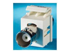 LEGRAND-ORTRONICS KEYSTONE,BNC FEEDTHRU 93 OHM FOG WHITE