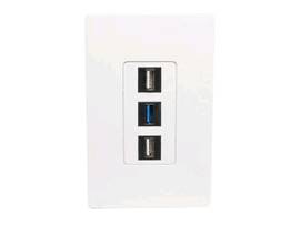 TRIPP LITE 3P SINGLE-GANG UNIVERSAL WALLPLATE WHT