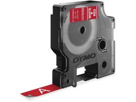 NEWELL-DYMO D1 DURABLE 1/2X10 (12MMX3M) WHT/RED