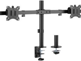 ROCSTOR ERGOREACH EP17 DUAL MONITOR POLE MOUNT, C-CLAMP & GROMMET-SUPPORTS, TWO 32 DISPLAY, 19.8LB PER SCREEN-VESA 75X75 &