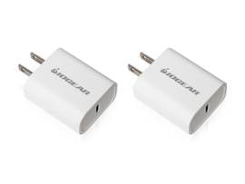 IOGEAR GEARPOWER 20W USB-C SMARTPHONE CHARGER 2 PACK  COMPATIBLE WITH ALL TYPE C USB4 THUNDERBOLT 3 AND THUNDERBOLT 4 IPHONE 12