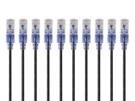 MONOPRICE SLIM CAT6A CABLE - 10PK_ 7FT BLACK