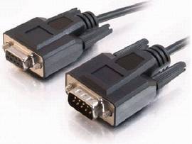 C2G 3FT DB9 M/F ALL LINES EXT CBL-BLK