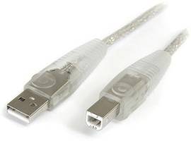 6 FT TRANSPARENT USB 2.0 CABLE - A TO B