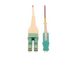 TRIPP LITE 40/100/400G MULTIMODE 50/125 OM4 FIBER OPTIC CABLE DUPLEX SN-PC TO DUPLEX LC-PC M/M, LSZH, MAGENTA, 5 M 16.4 FT.