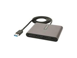 USB 3.0 to 4 HDMI adapter extends your desktop by adding up to 4 monitors - Quad