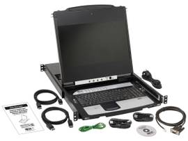 TRIPP LITE DISPLAYPORT IP KVM CONSOLE 8PORT 17IN 1U