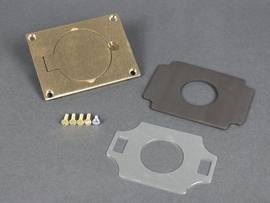 LEGRAND-WIREMOLD 30A SINGLE REC BRASS COVE