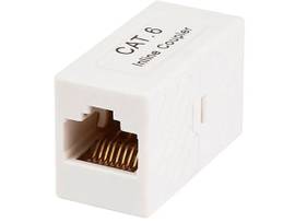 MONOPRICE 8P8C RJ45 CAT6 INLINE COUPLER_ WHITE
