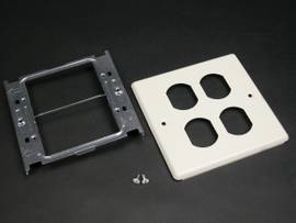 LEGRAND-WIREMOLD 2-GANG W/TWO DUPLEX OPENI