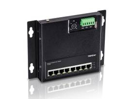 TRENDNET 8-PORT INDUSTRIAL GIGABIT POE+ WALL-MOUNT FRONT ACCESS SWITCH