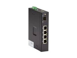 BLACK BOX CORP 4P 10/100/1K RJ45 POE+1P SFP IND SWITCH