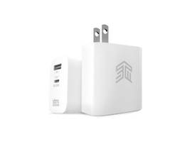 STM 65W DUAL PORT (USB-C & USB-A) POWER ADAPTER (US PLUG) - WHITE