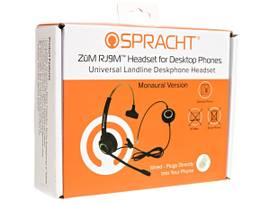 SPRACHT ZUM RJ9M HEADSET. UNIVERSAL DESKPHONE HEADSET. SINGLE EAR WIRED HEADSET. CISCO YEALINK AVAYA GRANDSTREAM SANGOMA POLYCOM MANY OTHERS.