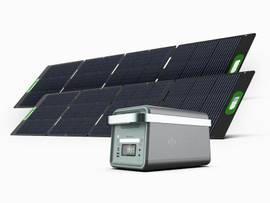 2000W Solid State Portable Power Station + 2x200 Watt Solar Panel