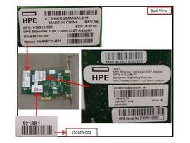 SPS-BD ETHERNET 1GB 2P 332T ADPTR ( OPTION # 615732-B21 ) 1Y WARRANTY