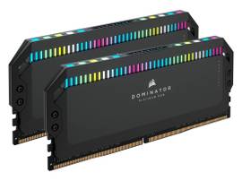 CORSAIR DDR5, 6400MT/S 64GB 2X32GB DIMM, UNBUFFERED, 32-40-40-84, STD PMIC, XMP 3.0, DOMINATOR PLATINUM RGB DDR5 BLACK HEATSPREADER, RGB LED, 1.4V