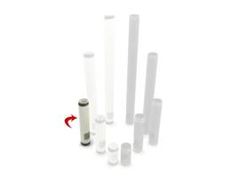 PIPE 10 IN PRE-CUT NPT CABLE OUT WHT