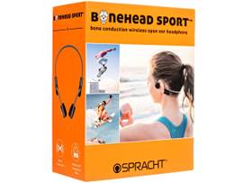 SPRACHT BH-500 BONEHEAD SPORT BONE CONDUCTIVE BLUETOOTH 5.2 WIRELESS HEADSET. SIT ON YOUR CHEEKS NOT YOUR EARS. GREAT FOR RUNNERS. WATER SWEAT PROOF.