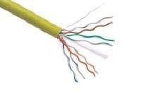 AXIOM CAT5E 24AWG 4-PAIR SOLID 350MHZ PLENUM BULK CABLE SPOOL 1000FT (YELLOW)