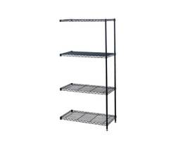 SAFCO SHELVING WIRE IND ADD ON BLK