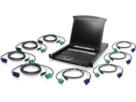 IOGEAR 8-PRT 17 LCD COMBO W/ USB KVM CBLS