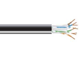CAT6A 650-MHz Solid Bulk Cable UTP CMR PVC BK 1000FT Spool