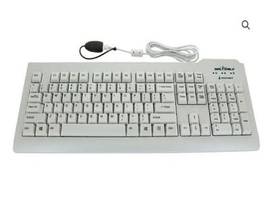 SEAL SHIELD SEAL CLEAN WATERPROOF KEYBOARD W/ KEY LOCKING FUNCTION - DISHWASHER SAFE - ISO / QWERTY / NORWEGIAN / QUICK CONNECT USB CABLE / WHITE - CE