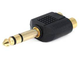 MONOPRICE 1/4IN (6.35MM) TRS STEREO PLUG TO 2X RCA