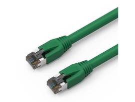AXIOM 35FT CAT8 2000MHZ S/FTP SHIELDED PATCH CABLE SNAGLESS BOOT (GREEN)