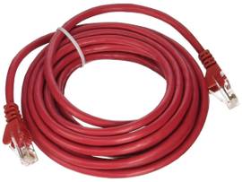 CABLE,CAT5E,UTP,RJ45M/M,6 ,RED,PATCH,SNAGLESS