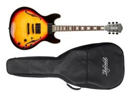 MONOPRICE FLAMED MAPLE ELECTRIC GUITAR W/GIG BAG