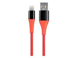 MONOPRICE APPLE MFI TO USB A CHRG&KEVLAR-CBL3FTRED