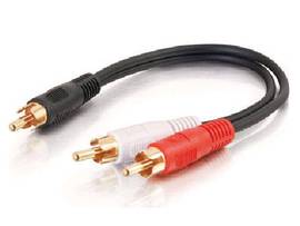 C2G RCA MALE TO (2) RCA MALE Y-CBL