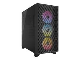 CORSAIR 3000D RGB TEMPERED GLASS MID-TOWER, BLACK