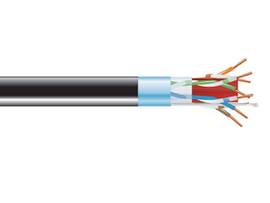 BLACK BOX CORP CAT6A SHLD BULK CABLE F/UTP 1000FT PLENUM BLACK