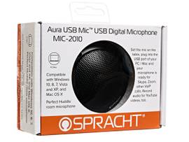 SPRACHT MIC-2010 AURA USB MIC DIGITAL USB MICROPHONE. 360 COVERAGE. ALUMINUM ALLOY METAL MESH COVER. MICROPHONE ONLY NO SPEAKER. WINDOWS MAC.