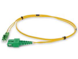 AddOn 3m ASC (Male) to ALC (Male) Yellow OS2 Duplex Riser Fiber Patch Cable