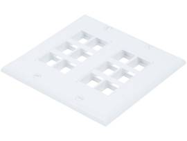 MONOPRICE 2-GANG WALL PLATE FOR KEYSTONE_ 12 HOLE