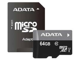 ADATA 64G MICROSDXC UHS-I 10 W/ADPTR