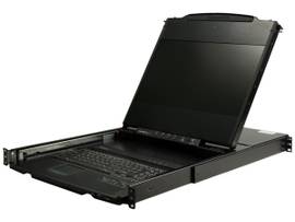 DUAL RAIL 1U 17IN RACKMOUNT KVM CONSOLE