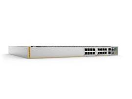 ALLIED L3 STACKABLE SWITCH, 16X 100M/1/2.5/5G-T POE++, 2X SFP+ PORTS AND DUAL FIXED PSU, US POWER CORD.