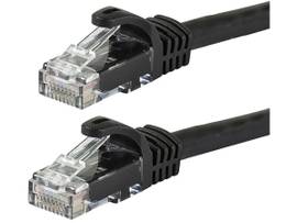 MONOPRICE FLEXBOOT CAT6 ETHERNET PATCH CABLE - SNAGLESS RJ45_ 550MHZ_ UTP_ PURE BARE COPPER WIRE_ 24AWG_ 10FT_ BLACK_ 12-PACK