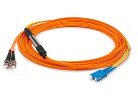 This is a 3m SC (male) to ST (male) orange duplex riser-rated fiber mode conditi