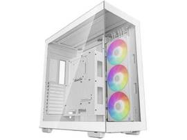 DEEPCOOL CH780 ATX+ PANORAMIC CASE, TEMPERED GLASS, 140MM ARGB FANS, WHITE