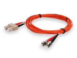 AddOn 7m SC (Male) to ST (Male) Orange OM1 Duplex Riser Fiber Patch Cable