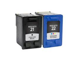 CLOVER IMAGING REMANUFACTURED 2PK BLACK, TRI-COLOUR INK CARTRIDGE REPLACEMENT FOR HP C9509FN (HP 21/22)