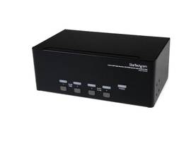 4 PORT TRIPLE MONITOR DVI USB KVM SWITCH